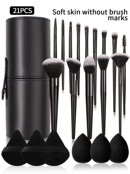 3~21pcs Fashion Makeup Brush Soft Set