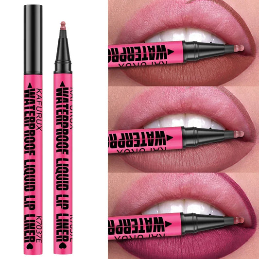 Liquid Matte12-Color Lipliner Pencil Waterproof Lips Contour Makeup