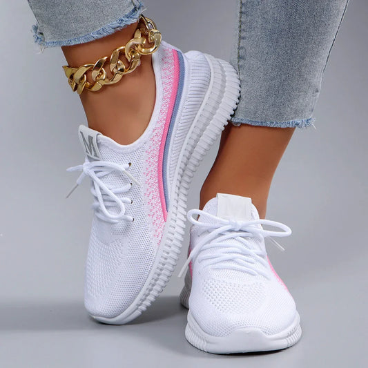 Breathable mesh flat casual sneakers