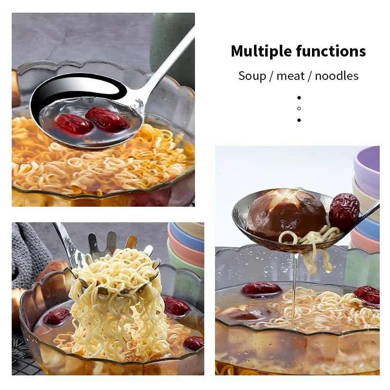 Stainless Steel Colander Metal Noodle Spoon
