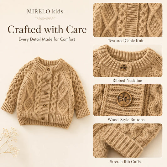 Autumn Knit Cardigan Long Sleeve Warm Thickened Jacket