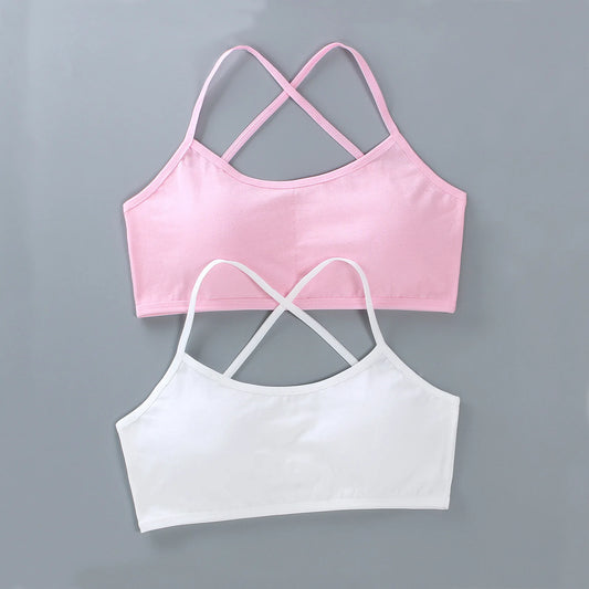 1pc Teenage Girls Tops Cotton Soft Underwear