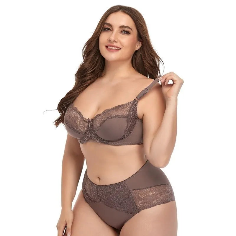 طقم ملابس داخلية مثيرة بمقاس كبير من الدانتيل من Beauwear
