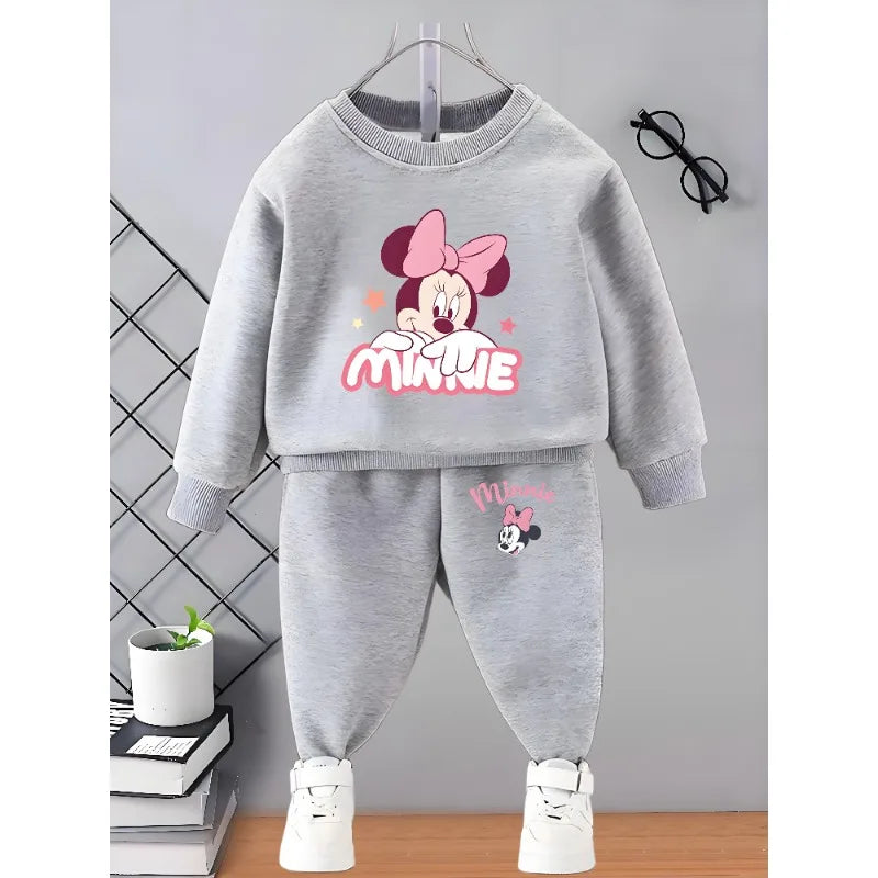 Girl O Neck Long Sleeve Hoodies for 0-8years Pullover Set