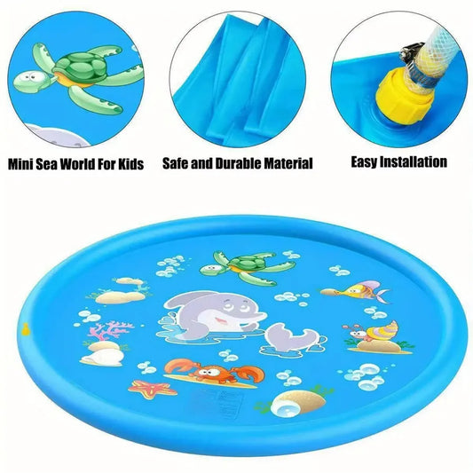 100cm Water Spray Pad Toy Ice Pad Water Sprinkler Summer Toy