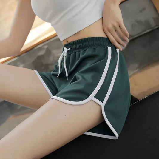 Casual Bottoms Elastic Waist Sports Short Pants