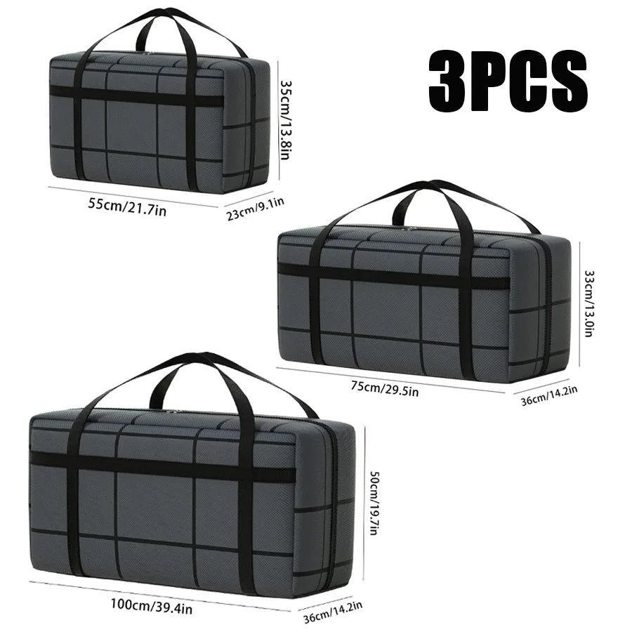 Thickened Waterproof Moving Super Large Capacity Striped Storage Bag