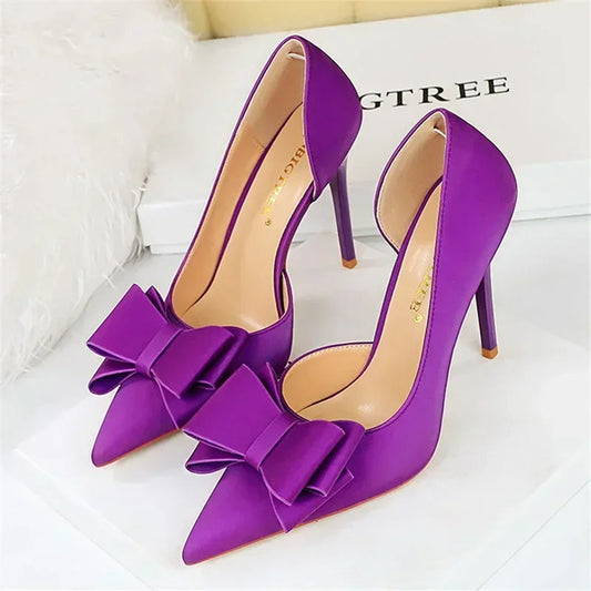 High Heels Silk Satin Shoes