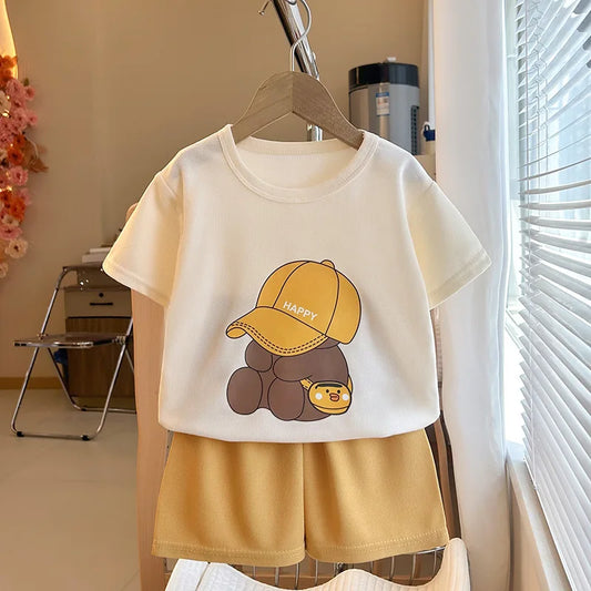 Child Short Sleeve Casual Shorts Toddler Sets