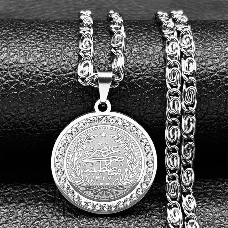 Colorful Crystal Saint Benedict Medal Necklace