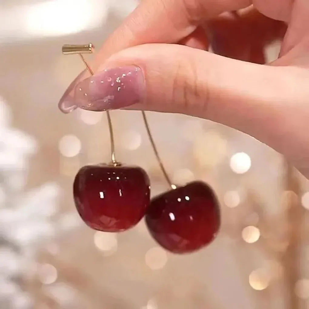 DANA Sweet Red Cherry Earrings