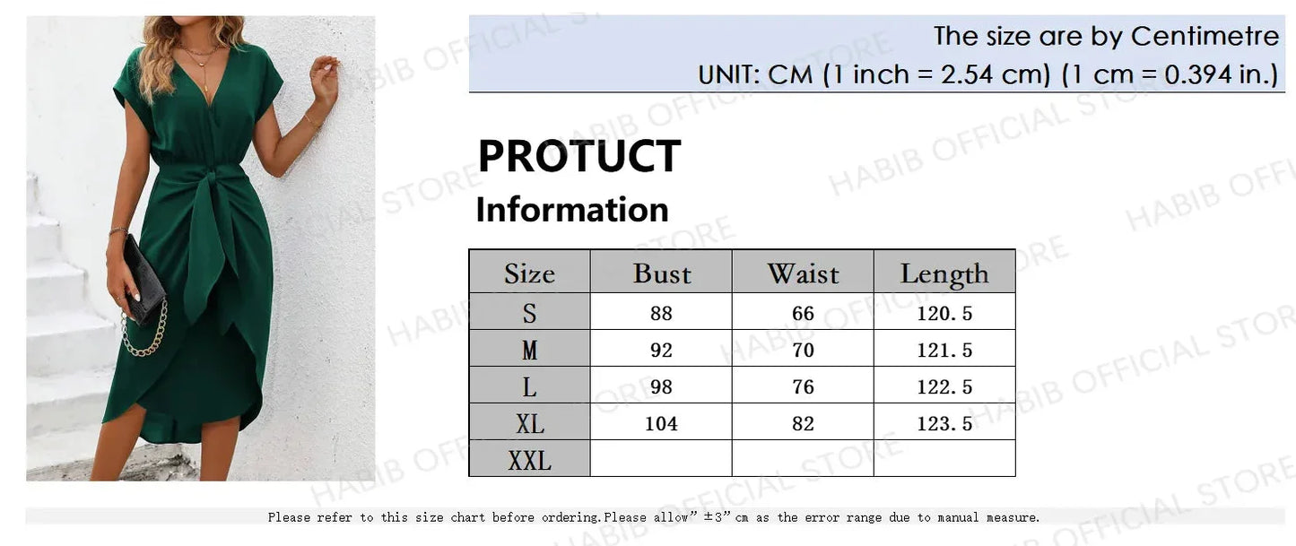 Sexy Bow V Neck Short Sleeve Ruffle Dress