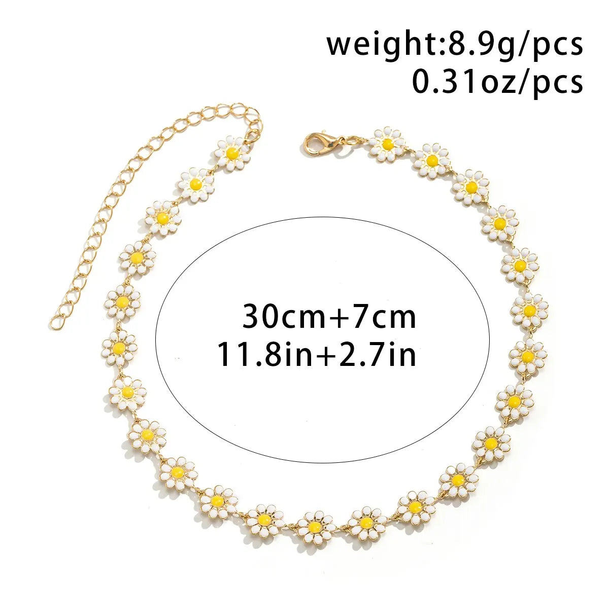 Kpop Flower Short Choker Chain Necklace