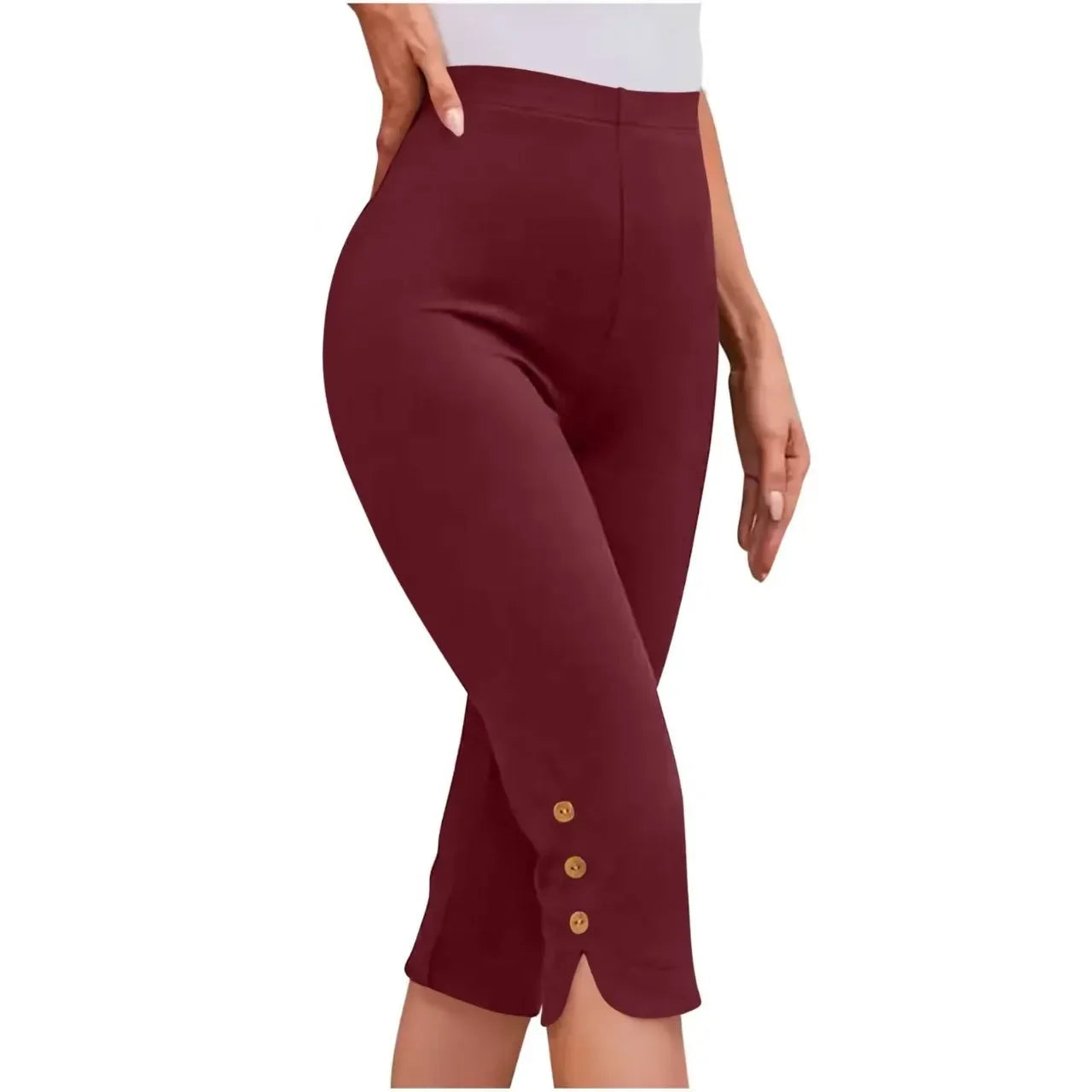 High-Waisted Elastic Seven-Foot Pants