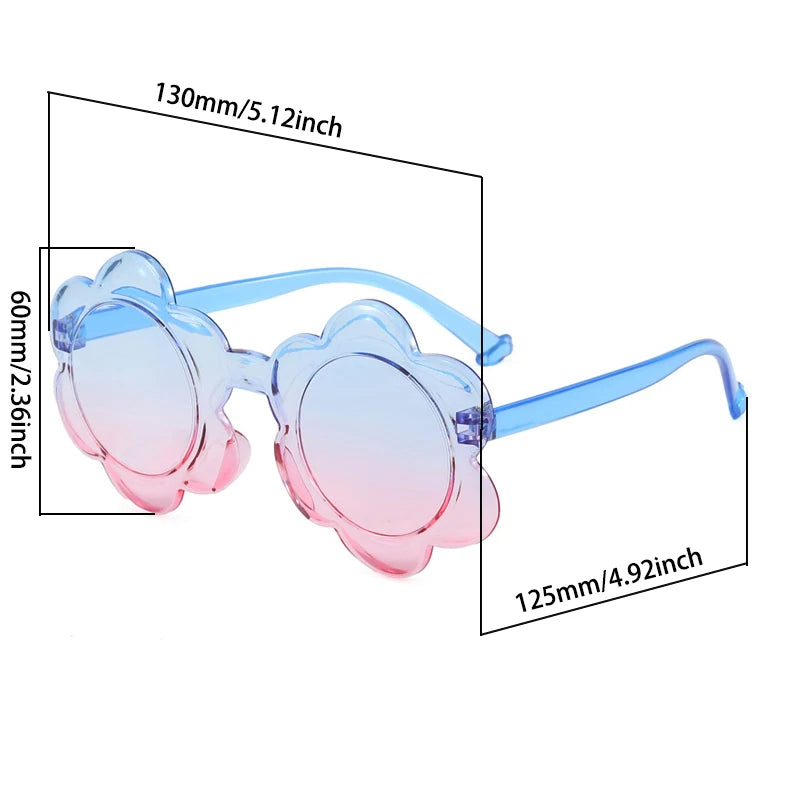 1/7 Pcs Flower Shaped Sunglasses