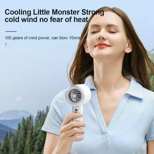 Mini Handheld Fan USB Fast Charging Portable Air Calculating Fan