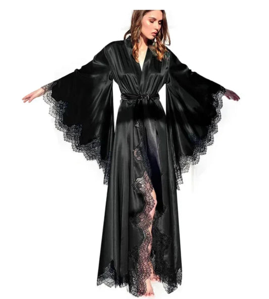Robes Silk Satin Lace Lingerie