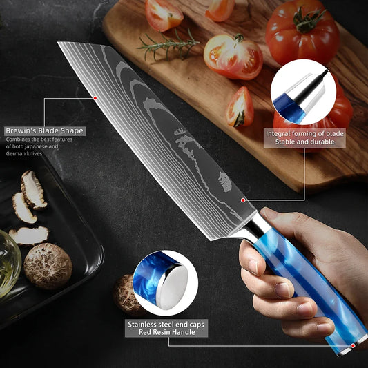 Stainless Steel Chef Knife Kitchen Knife Set