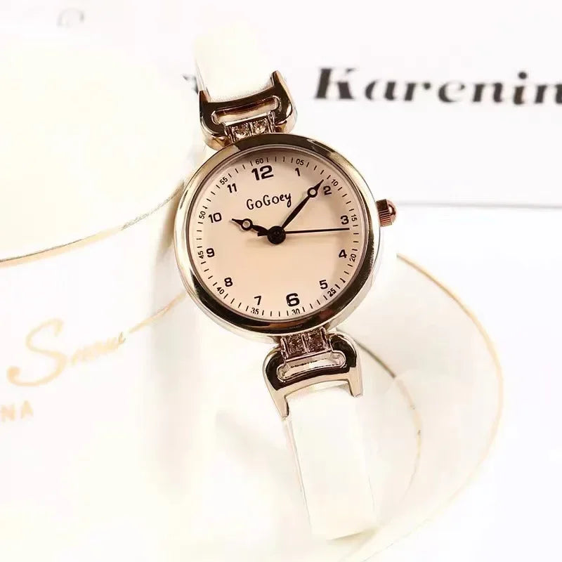 Quartz Leather Thin Strap Watch