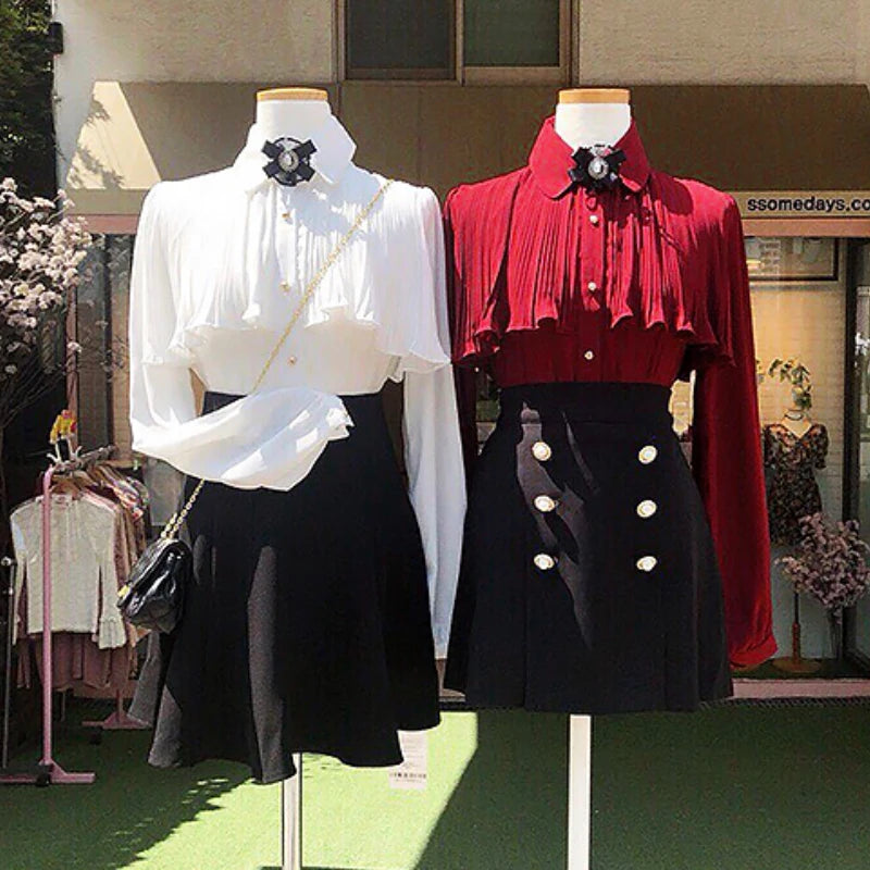 Korea Chic Japan Style Elegant Cute Preppy Blusas