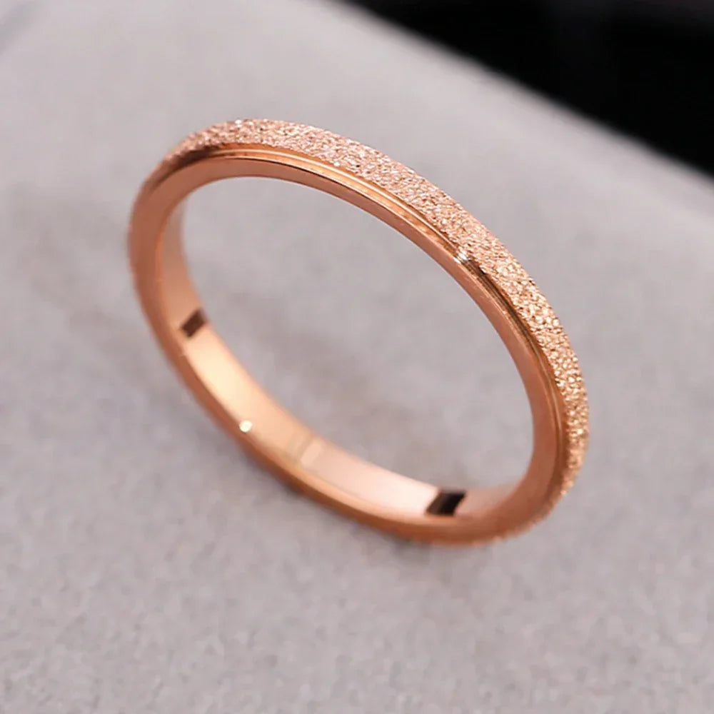 Scrub Titanium Steel Rings