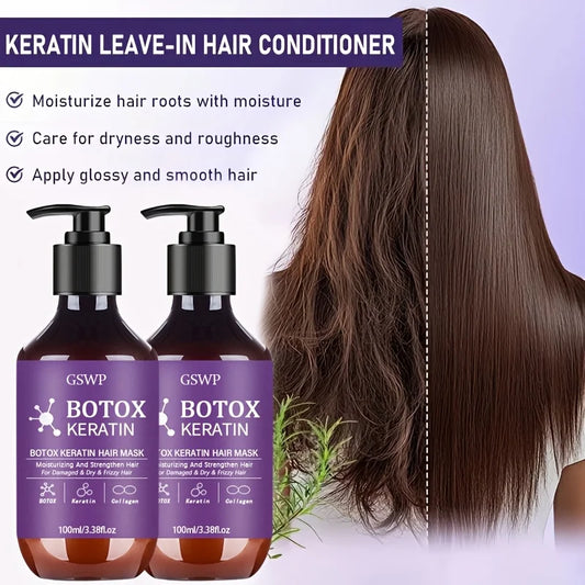 Botox Keratin Hair Mask moisturizes and strengthens damaged hair