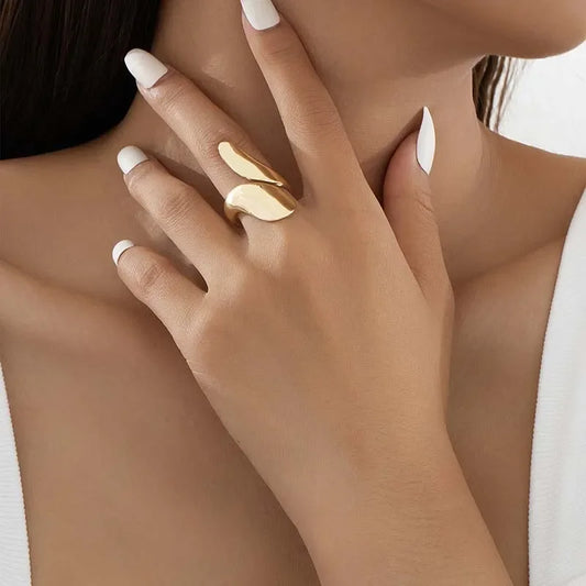 3Pcs/Set Vintage Gold Water Drop Rings