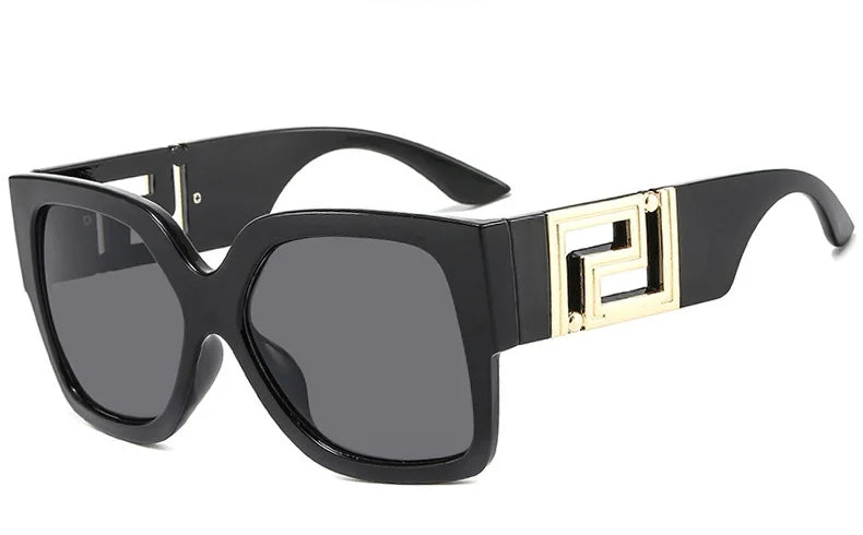 Light Luxury Square Large Frame Hollow Temples Catwalk Sunglasses