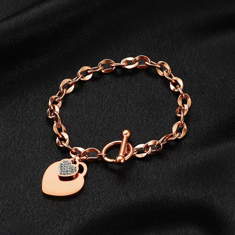 Stainless Steel Gold Starfish Moon Star Bracelet
