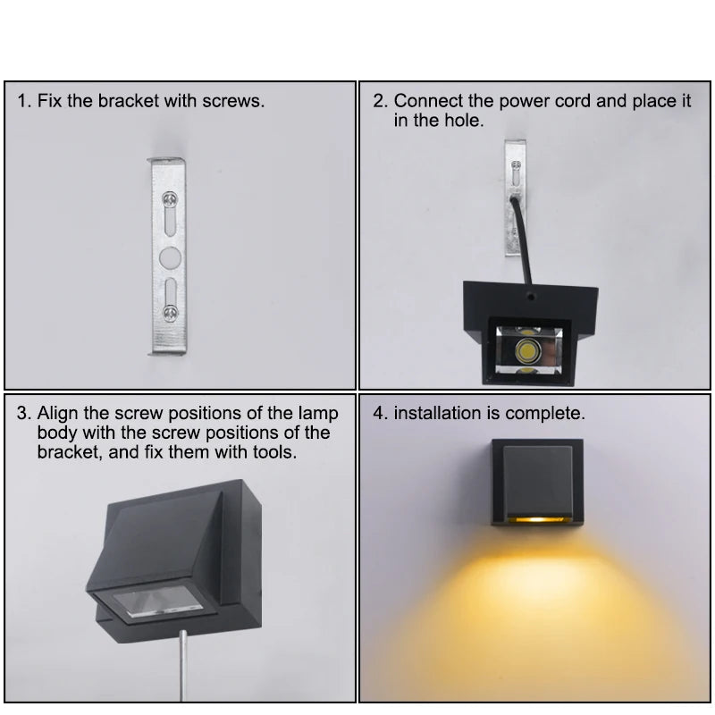 3W 6W LED Wall Lamps Indoor Wall Lights Bedroom Balcony Garden Porch Lighting