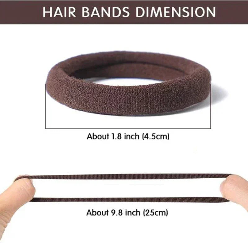 50PCS/Set Cotton Elastic Hair Ties