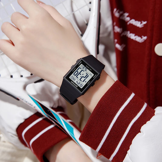 Sports Silicone Strap 3ATM Waterproof Time Display Digital Watch