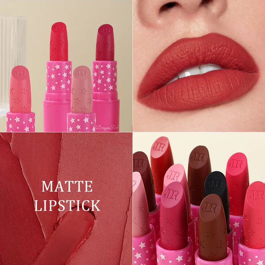 9 Colors Waterproof Rose Red Velvet Matte Lipstick