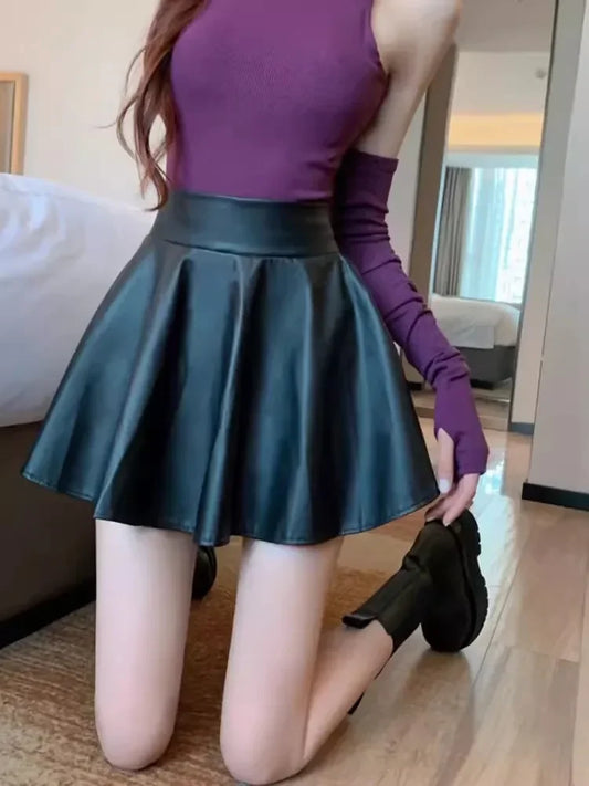 Mini Short Faux Leather Skirts