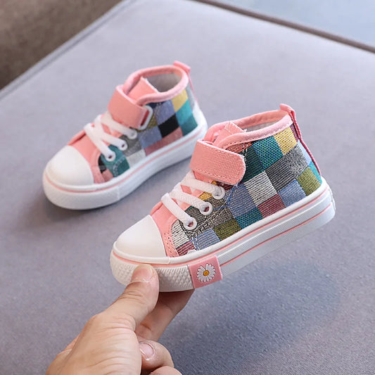 Canvas Casual Breathable Checkered Sneakers