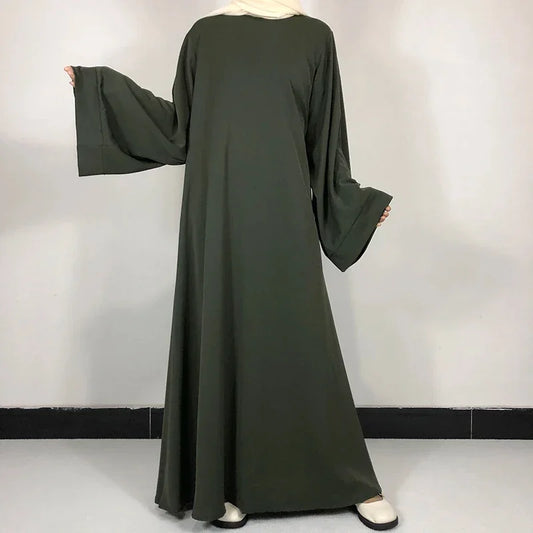 Abaya With Free Belt Muslim Dress