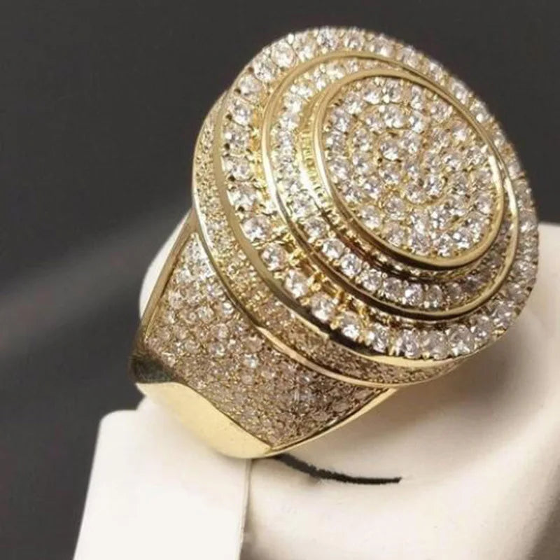 Milangirl Clear Cubic Zircon Luxurious Round Ring