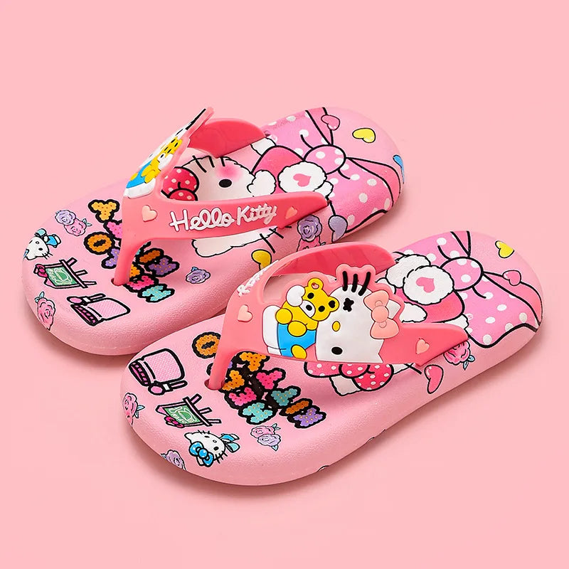 Hellokittys Kawaii Cartoon Flip Flops Slippers