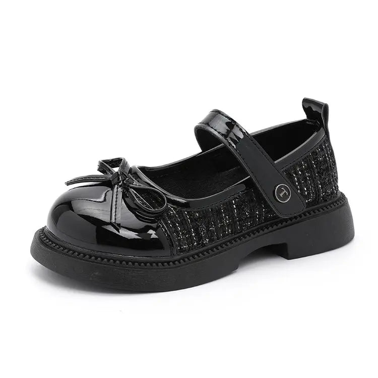 Leather Bowknot Mary Jane Shoes