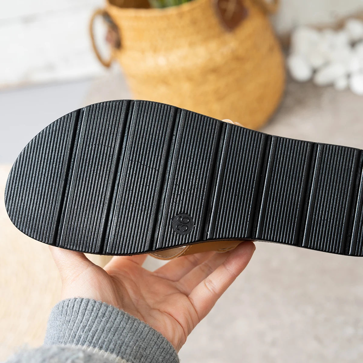 Gold Chain Slip On Flat Bottom Slippers