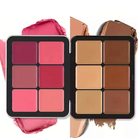 12-color concealer and blush palette Matte contour makeup