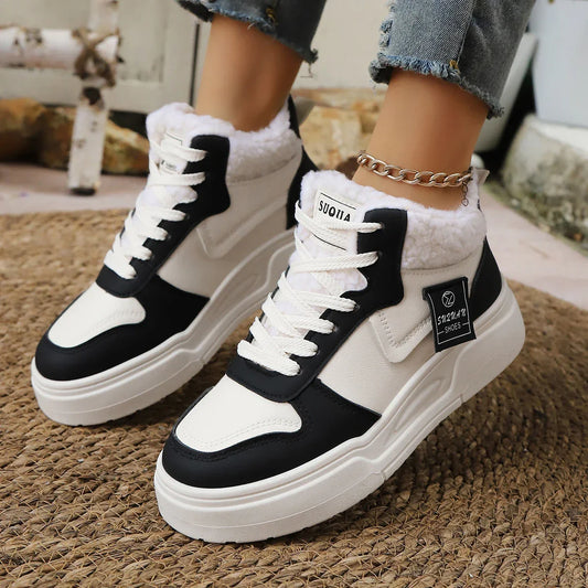 High Top Snow Boots Waterproof Cotton Sneakers