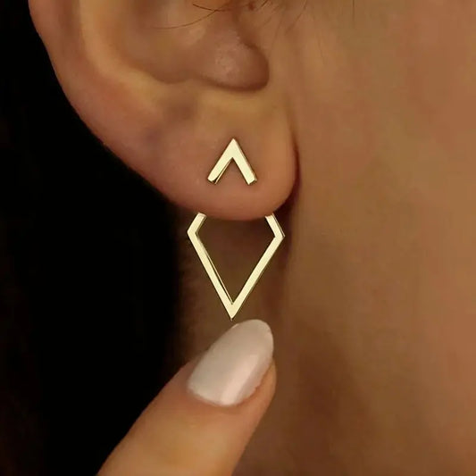 DANA Square Detachable Triangles Stud Earrings
