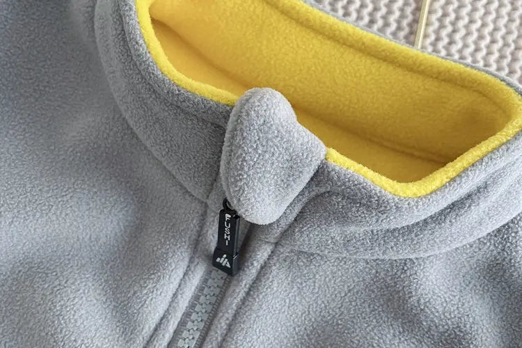 Polar Fleece Cardigan Winter Warm Hooded Coats Toddler Jackets