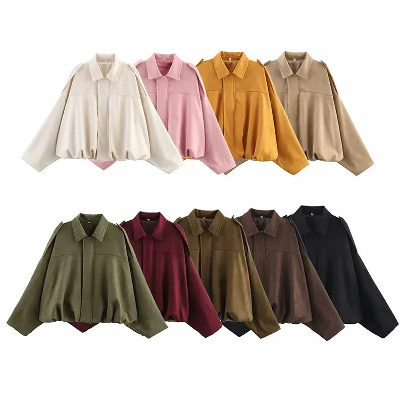 Bomber Jackets Long Sleeve Loose Coats
