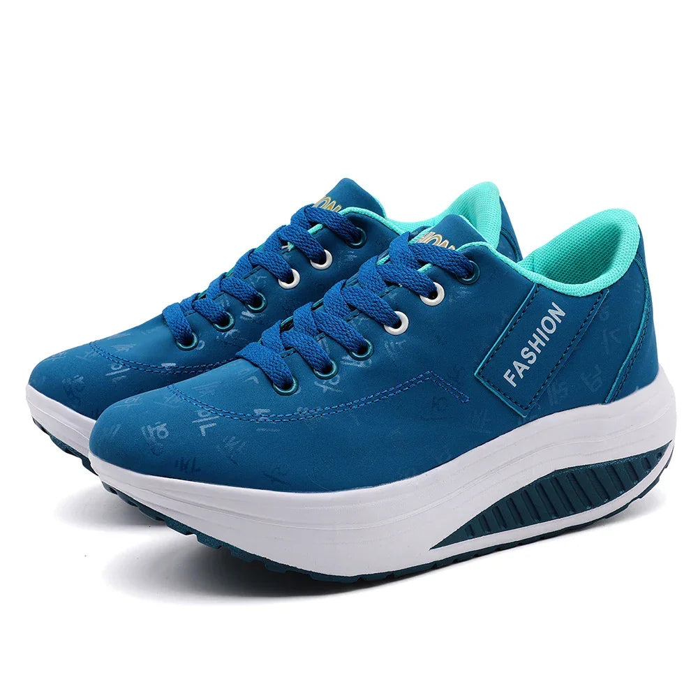 Casual Sports Wedge Heel Thick Sneakers