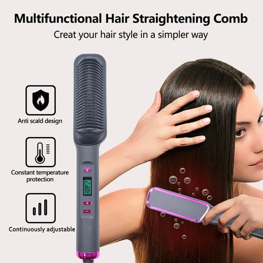 Electric Hot Comb Straight Hair Straightener