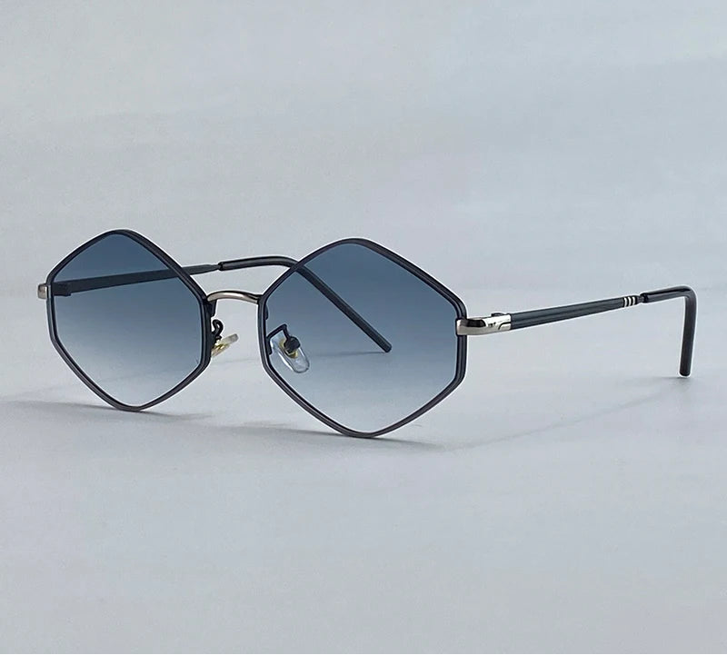 Small Frame Hexagon Punk Polygon Sun Glasses