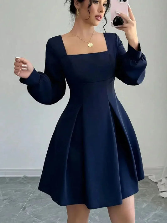 Cross-border long sleeved slim Dress