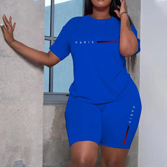 Tracksuit Casual O-Neck Short Sleeve Sports T-Shirts